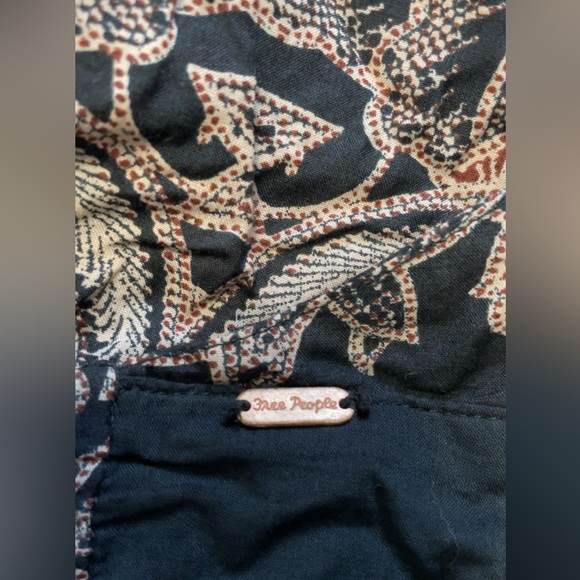 Free People Kissing Sunlight Halter Top Wide Leg Jumpsuit Black Floral Sz Small - Picture 10 of 16